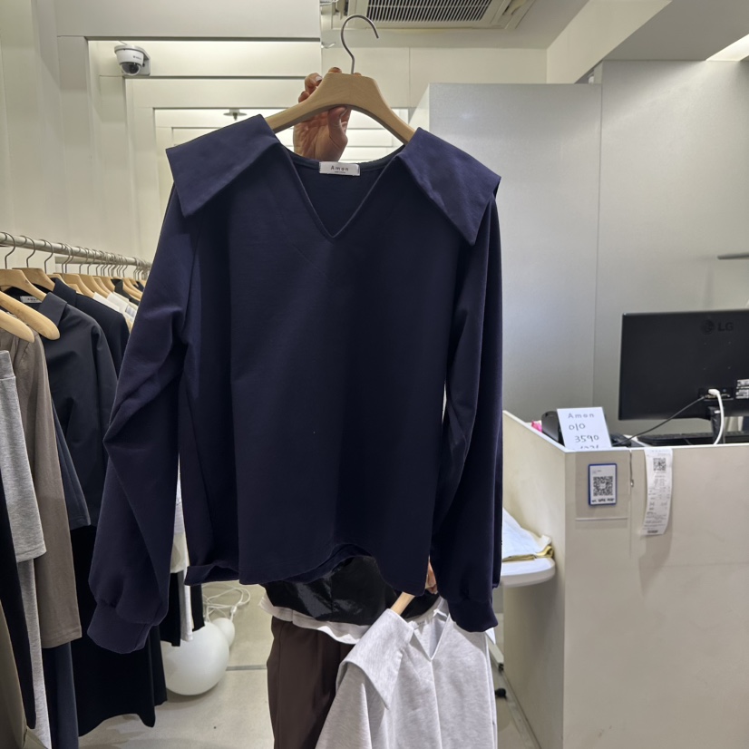 AMON韓國直郵女裝新品推薦時尚人氣熱賣職業休閑真品25春夏衛衣AMON衛衣圖色2