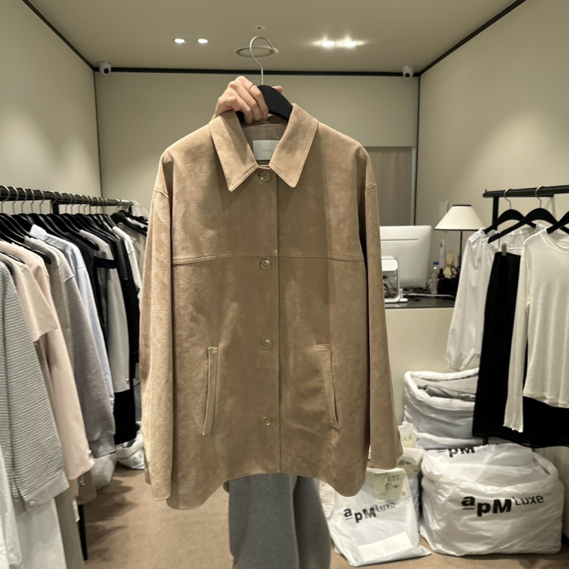 RE STOCK直郵韓國代購女裝新品推薦真品職業人氣夾克絨面革RE STOCK夾克