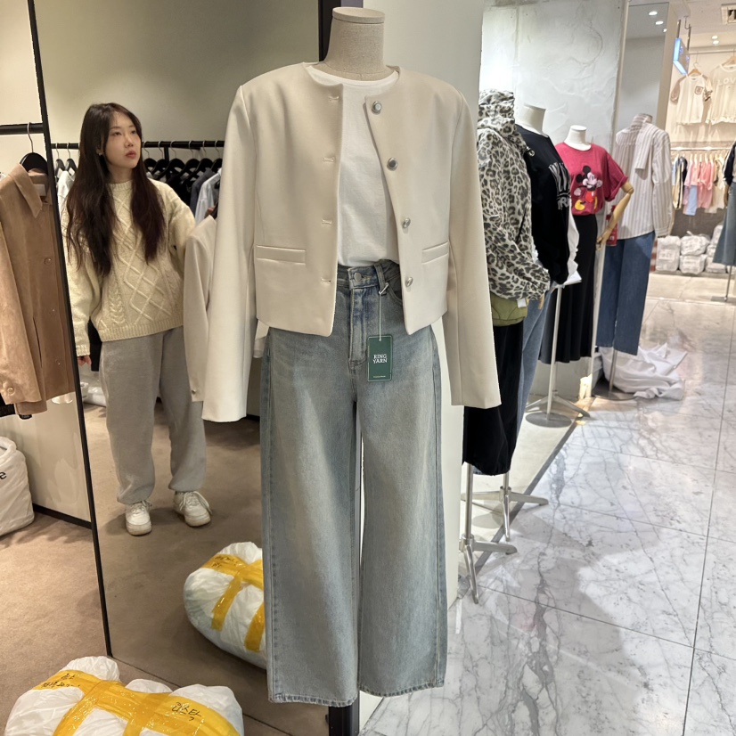 RE STOCK韓國直郵女裝新品熱賣時尚職業人氣推薦休閑夾克柔軟RE STOCK夾克