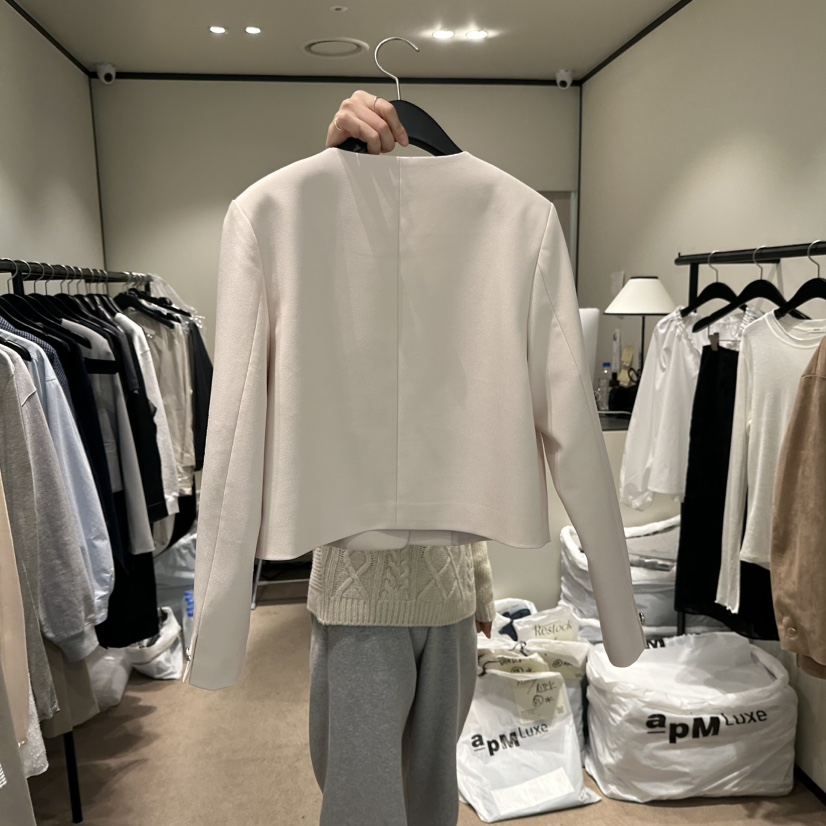 RE STOCK韓國直郵女裝新品熱賣時尚職業人氣推薦休閑夾克柔軟RE STOCK夾克