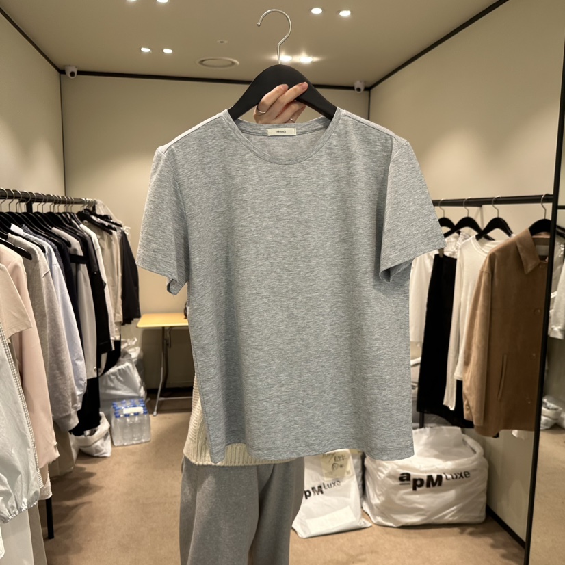 RE STOCK韓國直郵女裝新品熱賣人氣真品推薦時尚職業25春夏T恤RE STOCKT恤圖色2