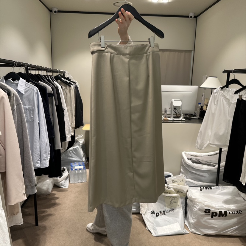 RE STOCK直郵韓國代購女裝新品時尚熱賣真品25春夏人氣長裙RE STOCK長裙