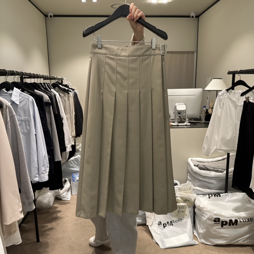 RE STOCK直郵韓國代購女裝新品時尚熱賣真品25春夏人氣長裙RE STOCK長裙
