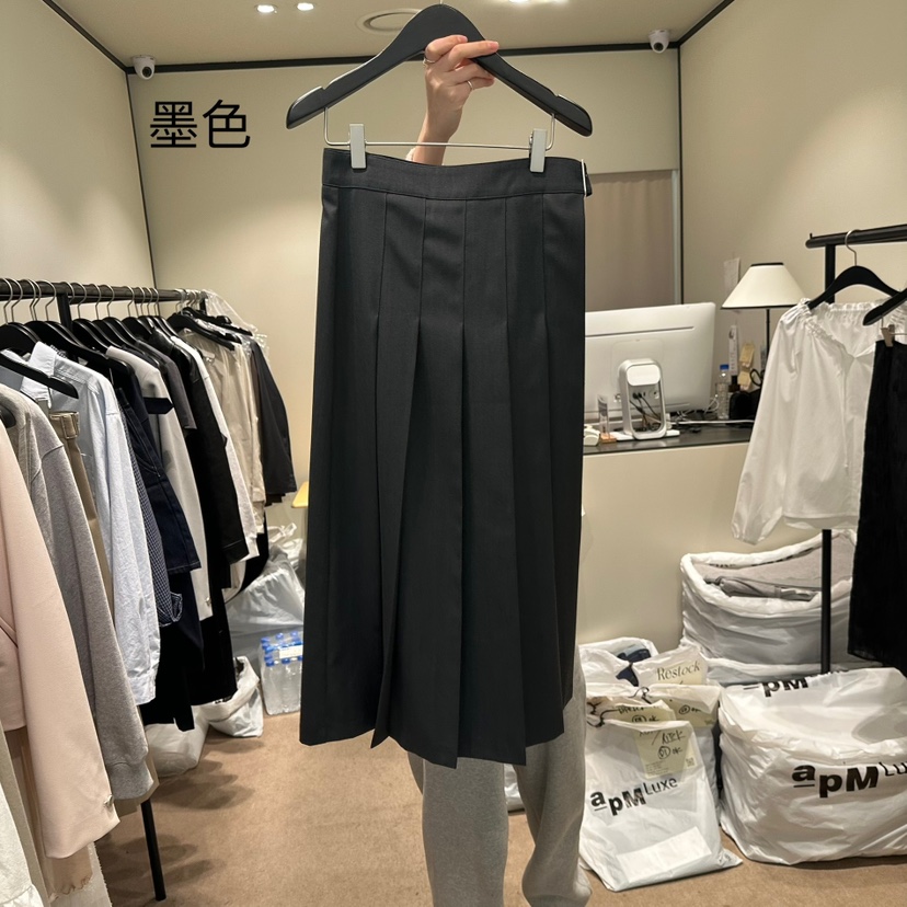 RE STOCK直郵韓國代購女裝新品時尚熱賣真品25春夏人氣長裙RE STOCK長裙圖色3