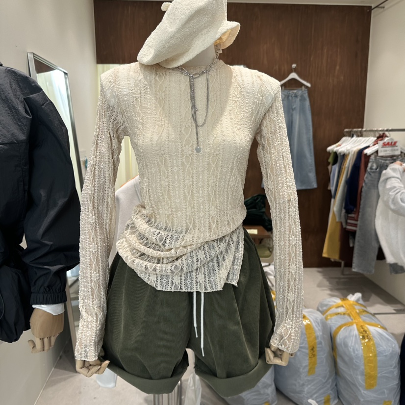BUCKLE直郵韓國代購女裝新款休閑職業真品25春夏襯衫蕾絲衫BUCKLE襯衫/蕾絲衫