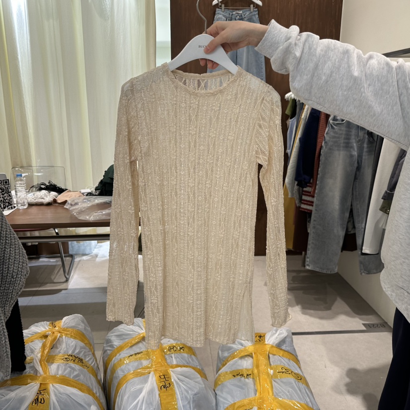 BUCKLE直郵韓國代購女裝新款休閑職業真品25春夏襯衫蕾絲衫BUCKLE襯衫/蕾絲衫圖色2