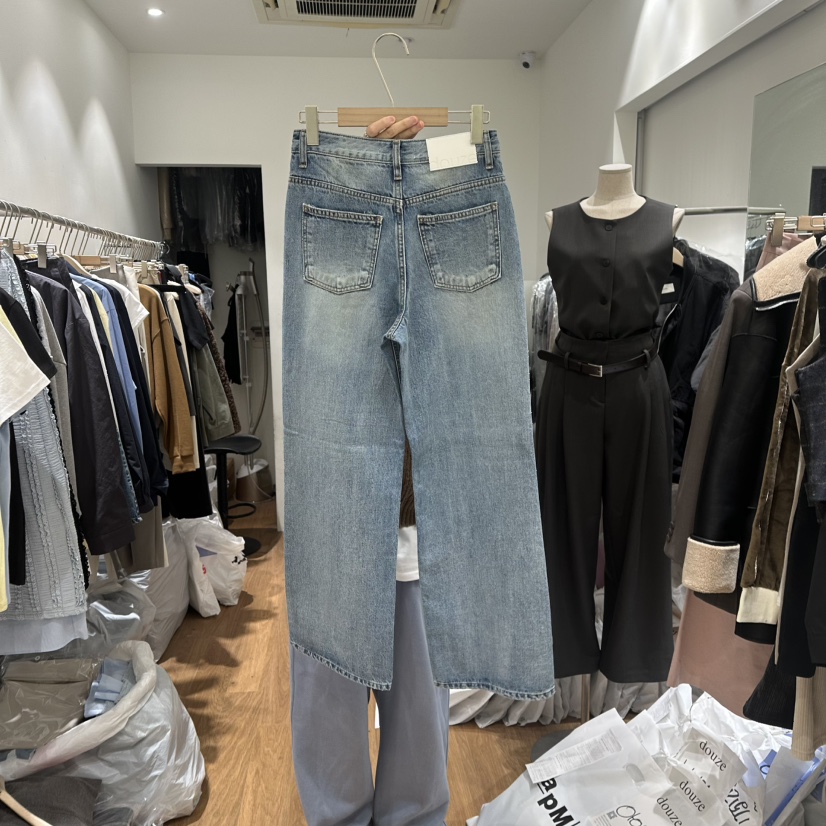DOUZE韓國直郵東大門代購女裝新品時尚真品職業熱賣人氣牛仔褲DOUZE牛仔褲