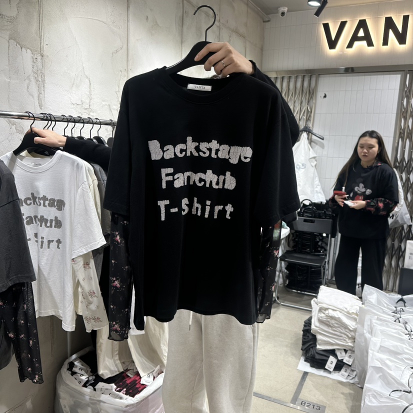 VANTA直郵韓國代購女裝新款25春夏人氣時尚休閑長袖T恤假兩件VANTA長袖T恤圖色2