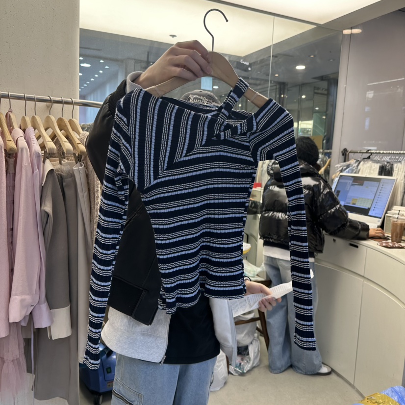 FOUNDATION直郵韓國代購女裝新款25春夏時尚推薦人氣長袖T恤FOUNDATION長袖T恤圖色1