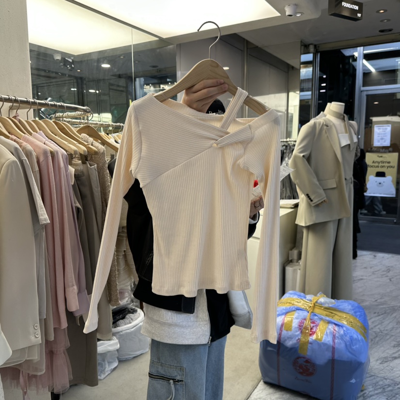 FOUNDATION直郵韓國代購女裝新款25春夏時尚推薦人氣長袖T恤FOUNDATION長袖T恤圖色4