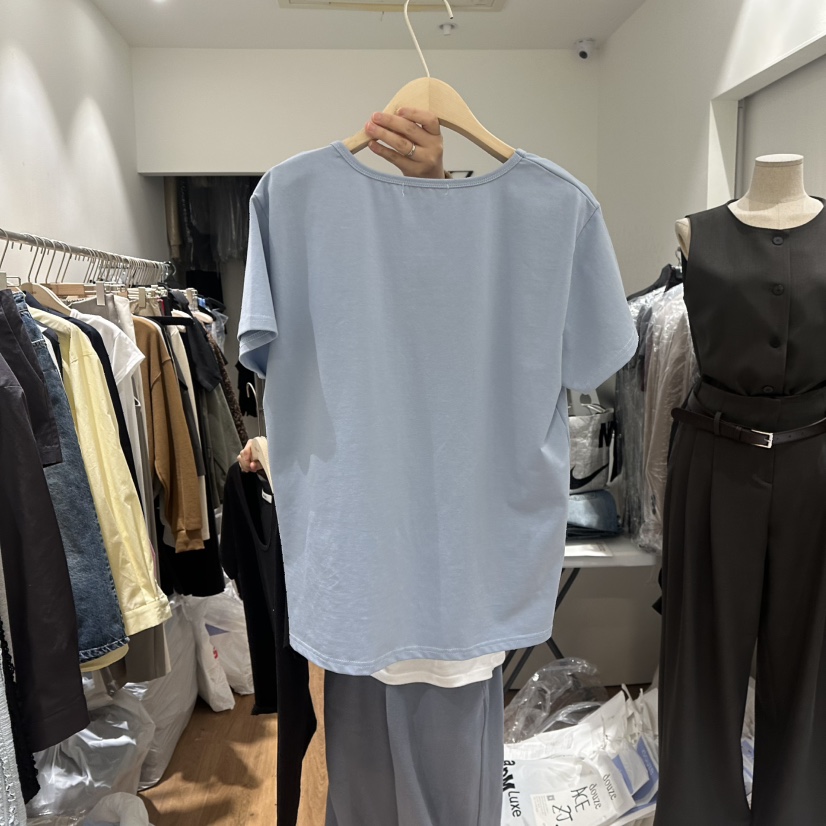 DOUZE韓國直郵東大門代購女裝新品職業25春夏人氣時尚熱賣T恤DOUZET恤