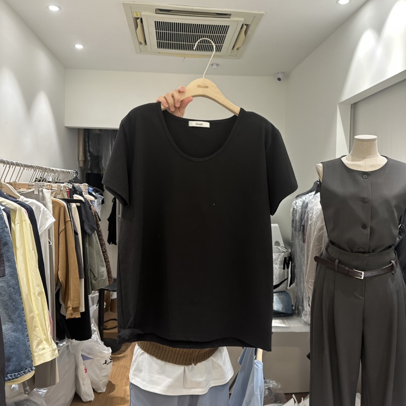 DOUZE韓國直郵東大門代購女裝新品職業25春夏人氣時尚熱賣T恤DOUZET恤圖色3