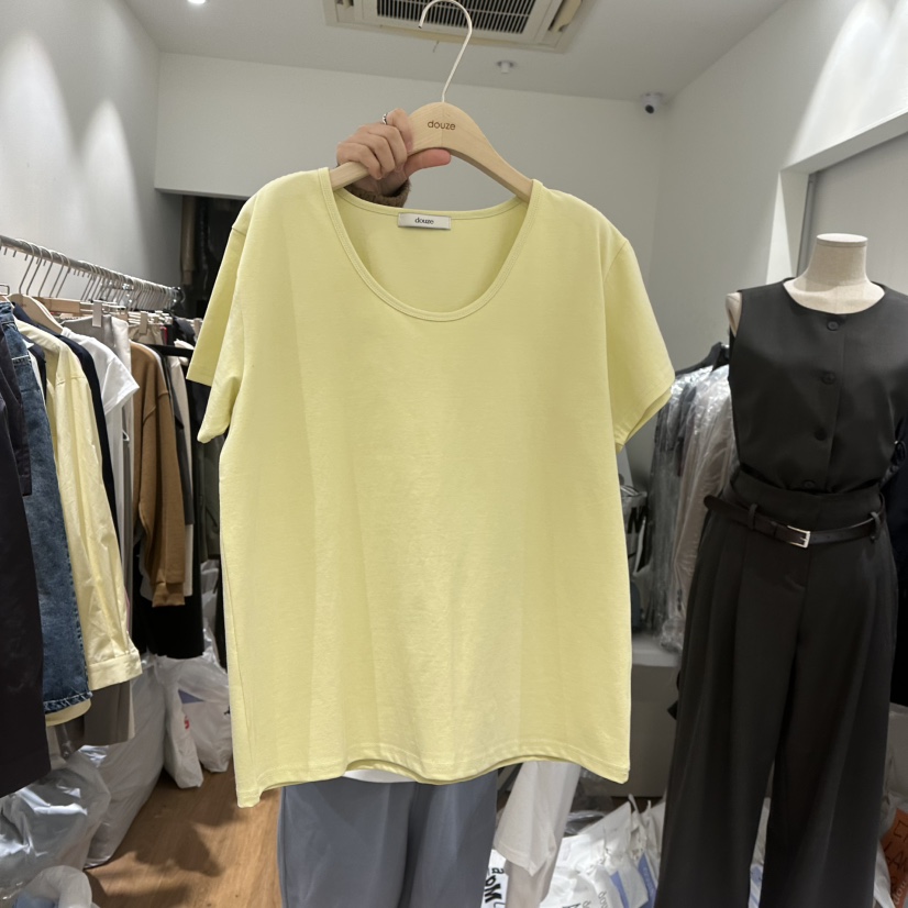 DOUZE韓國直郵東大門代購女裝新品職業25春夏人氣時尚熱賣T恤DOUZET恤圖色4