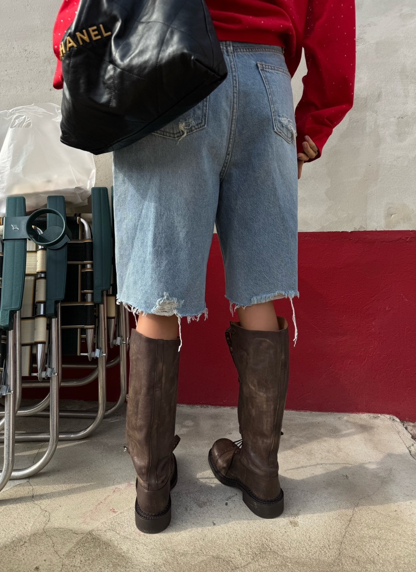 ABBEYLEE韓國直郵女裝新品熱賣真品25春夏休閑職業時尚牛仔褲ABBEYLEE牛仔褲