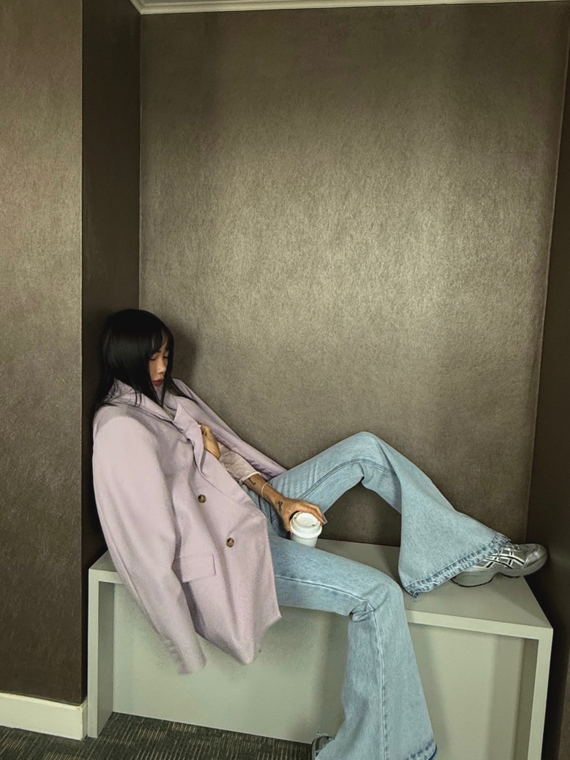 ABBEYLEE韓國直郵女裝新款休閑時尚人氣職業真品牛仔褲喇叭ABBEYLEE牛仔褲