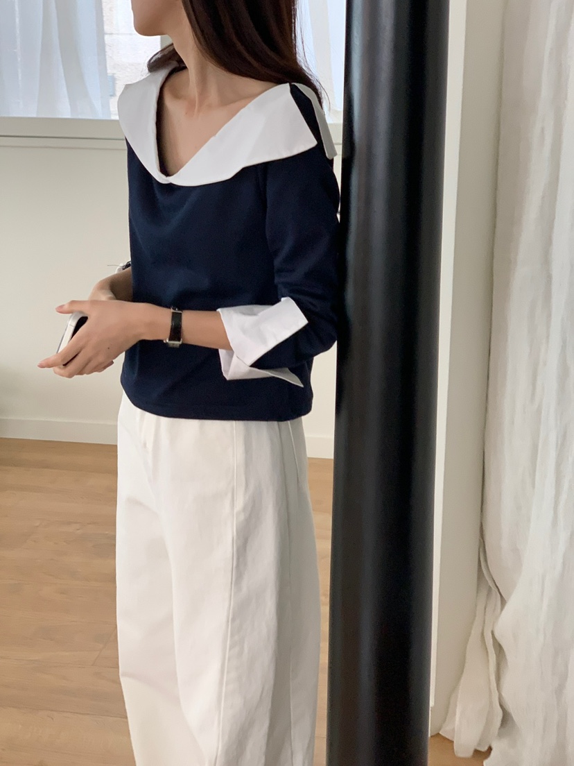 FRILL-T韓國直郵女裝新款熱賣人氣休閑職業真品襯衫蕾絲衫FRILL-T襯衫/蕾絲衫