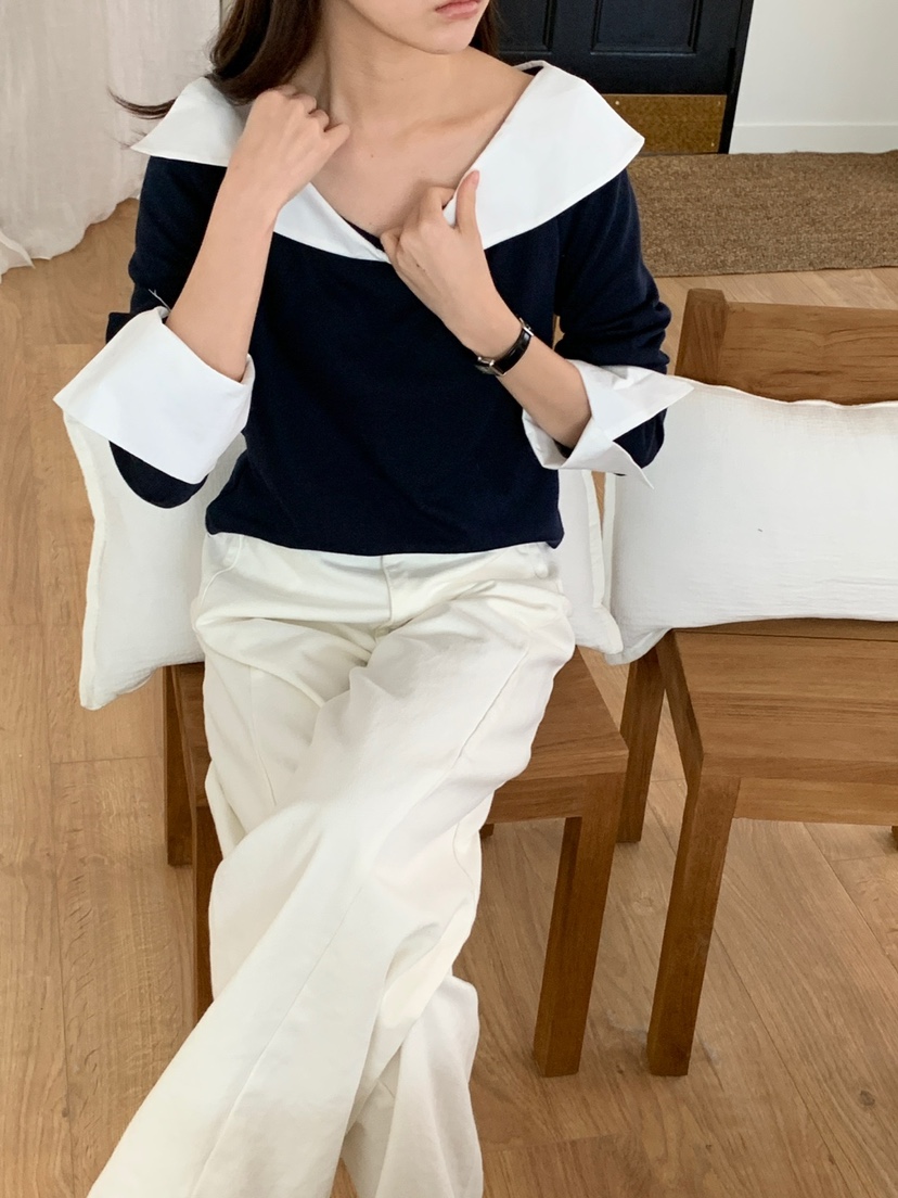 FRILL-T韓國直郵女裝新款熱賣人氣休閑職業真品襯衫蕾絲衫FRILL-T襯衫/蕾絲衫