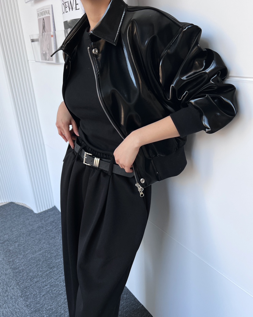 CLOTH東大門實拍女裝新品時尚職業人氣推薦熱賣25春夏皮衣皮革CLOTH皮衣