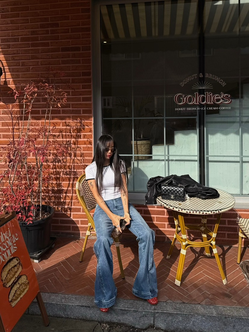 ABBEYLEE韓國代購女裝新品職業推薦時尚真品人氣牛仔褲拉鏈ABBEYLEE牛仔褲