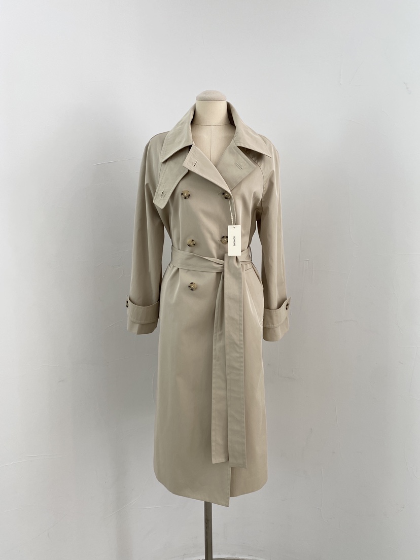 BOHEME韓國直郵女裝新品25春夏真品休閑人氣長款風衣含腰帶BOHEME長款風衣