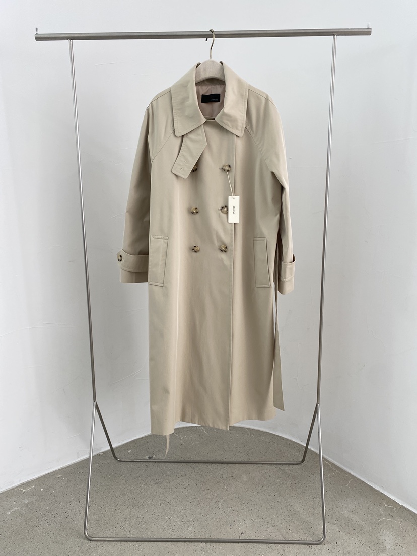 BOHEME韓國直郵女裝新品25春夏真品休閑人氣長款風衣含腰帶BOHEME長款風衣圖色2