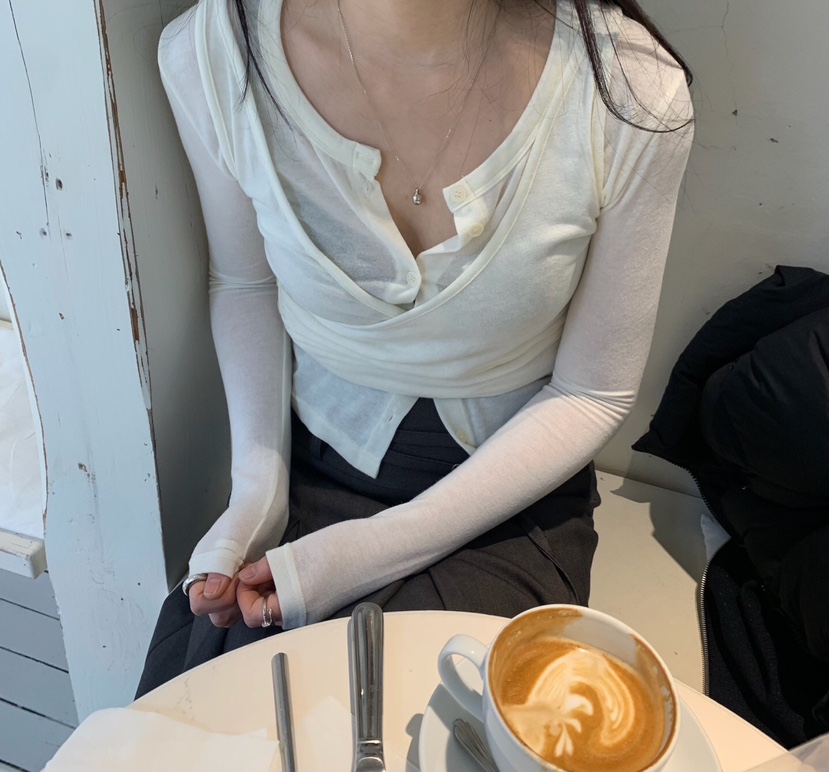 MELTED-P韓國直郵東大門實拍女裝新品熱賣真品套裝雙層開衫MELTED-P套裝圖色3