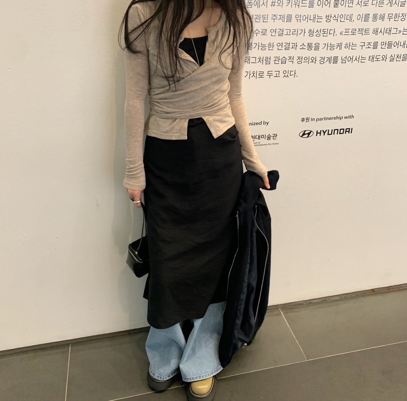 MELTED-P韓國直郵東大門實拍女裝新品時尚25春夏半身裙中短裙MELTED-P半身裙/中短裙圖色2
