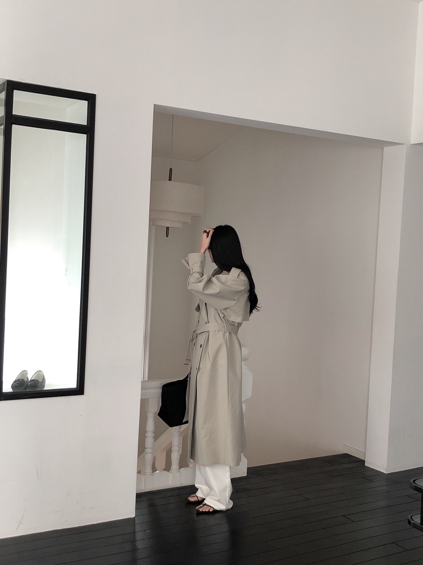 LE BUTTER韓國直郵東大門實拍女裝新品時尚推薦中長款大衣LE BUTTER中長款大衣