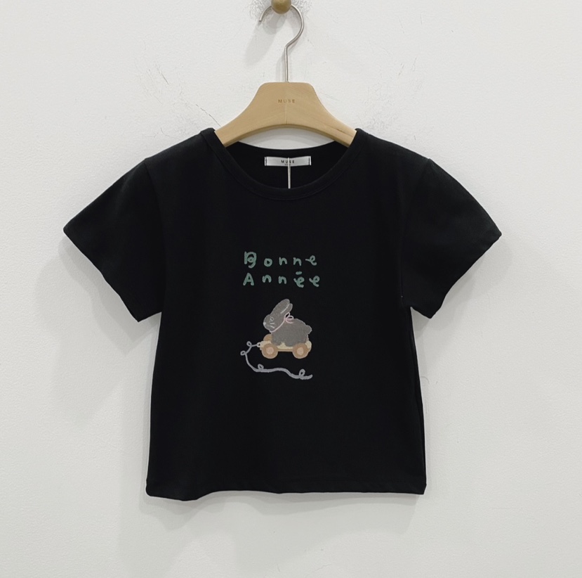 MUSE-P韓國直郵女裝新款真品熱賣25春夏職業推薦時尚T恤兔子MUSE-PT恤
