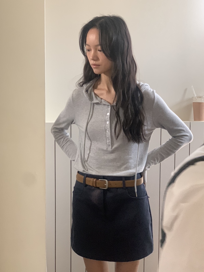SPREAD直郵韓國代購女裝新品25春夏推薦人氣休閑長袖T恤連帽SPREAD長袖T恤