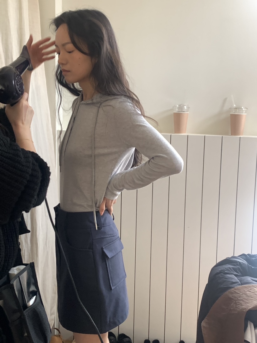 SPREAD直郵韓國代購女裝新品25春夏推薦人氣休閑長袖T恤連帽SPREAD長袖T恤
