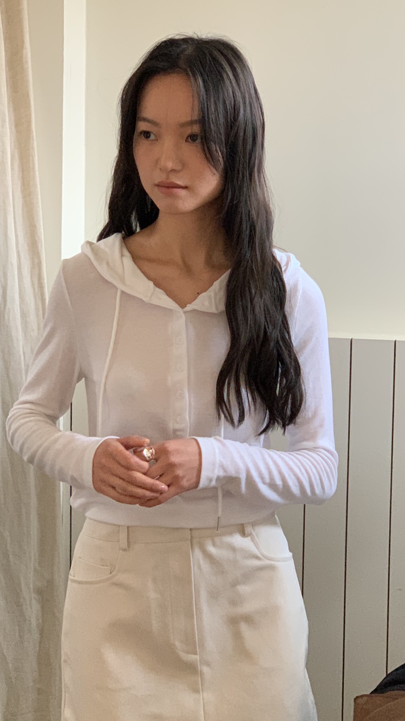 SPREAD直郵韓國代購女裝新品25春夏推薦人氣休閑長袖T恤連帽SPREAD長袖T恤