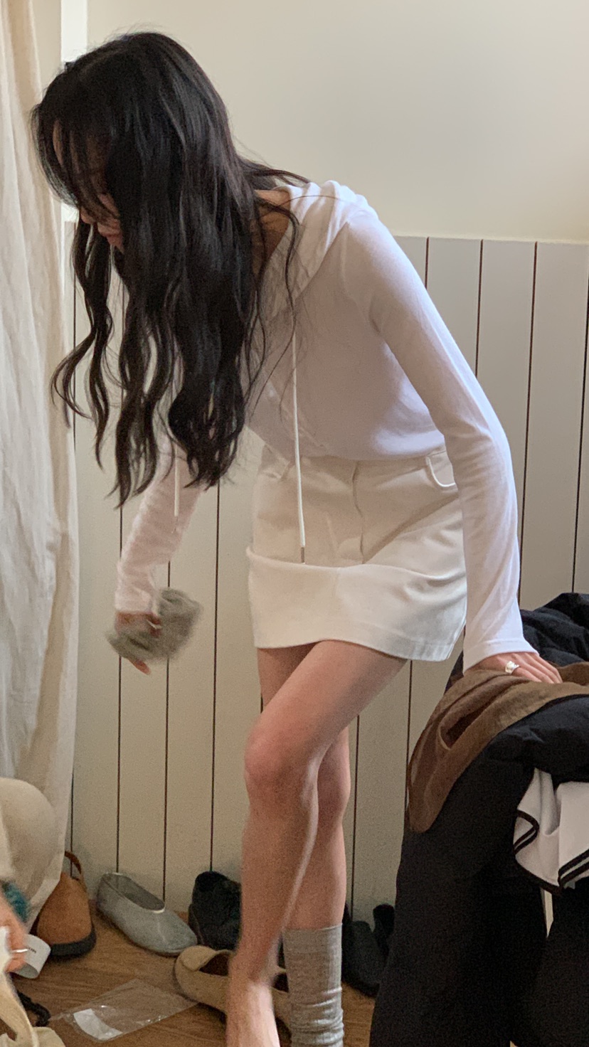 SPREAD直郵韓國代購女裝新品25春夏推薦人氣休閑長袖T恤連帽SPREAD長袖T恤