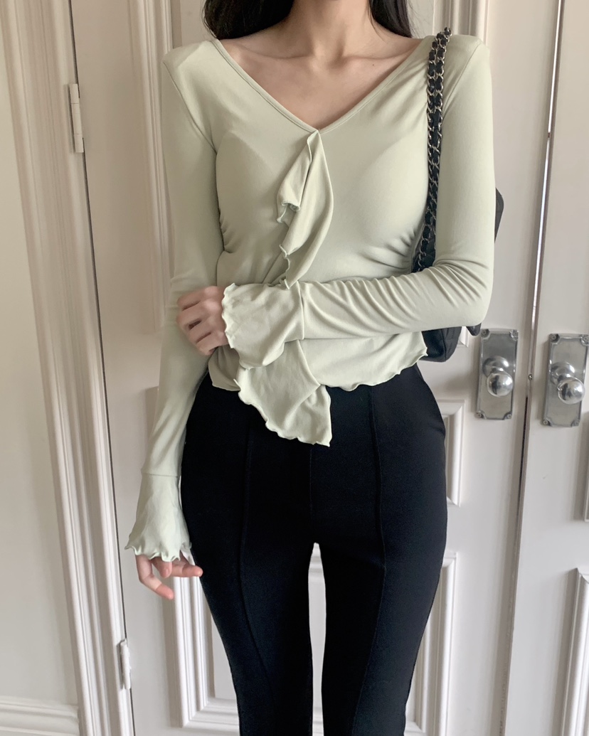 MAGNOLIA36-L韓國直郵東大門實拍女裝新品25春夏熱賣長袖T恤MAGNOLIA36-L長袖T恤