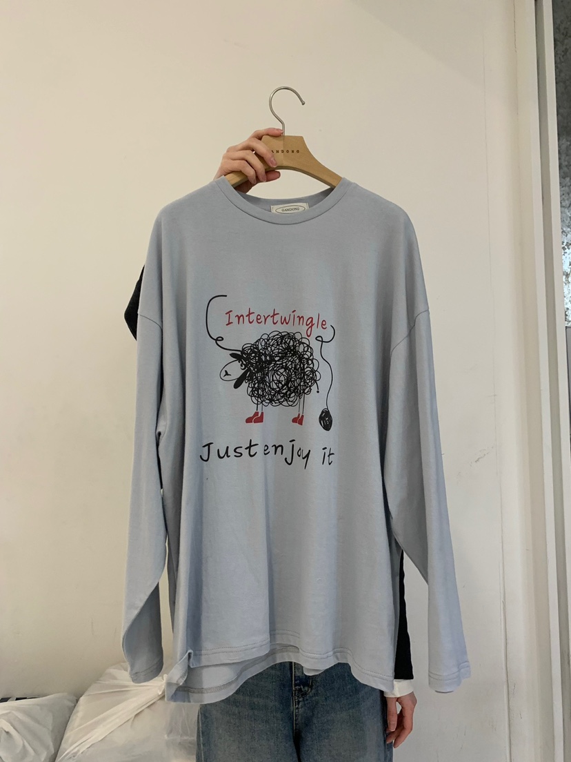 GAMDONG韓國直郵東大門實拍女裝新品時尚真品休閑熱賣長袖T恤GAMDONG長袖T恤圖色3