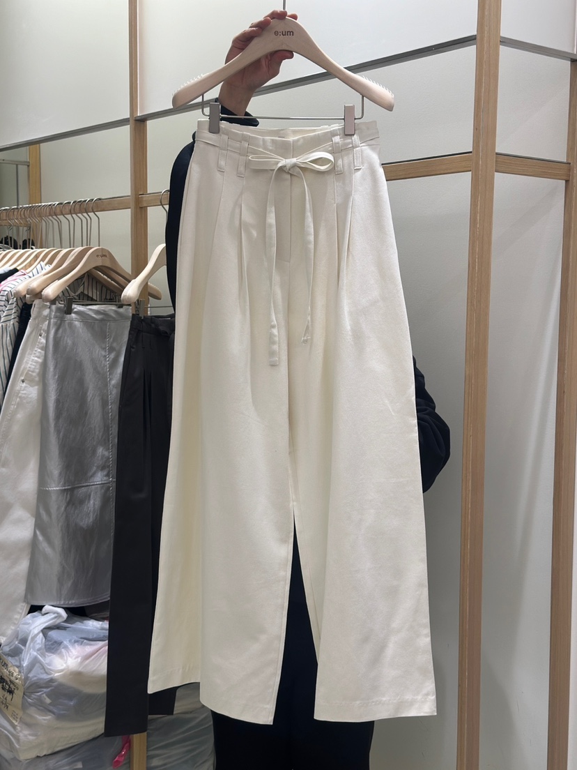 EUM韓國直郵東大門代購女裝新款真品人氣熱賣職業休閑褲含腰繩EUM休閑褲