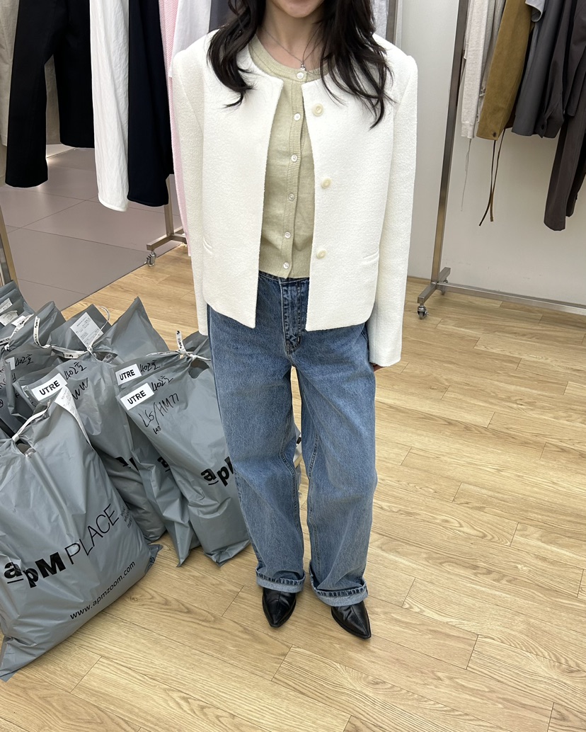 UTRE韓國直郵女裝新品25春夏職業推薦熱賣時尚真品夾克粗花呢UTRE夾克