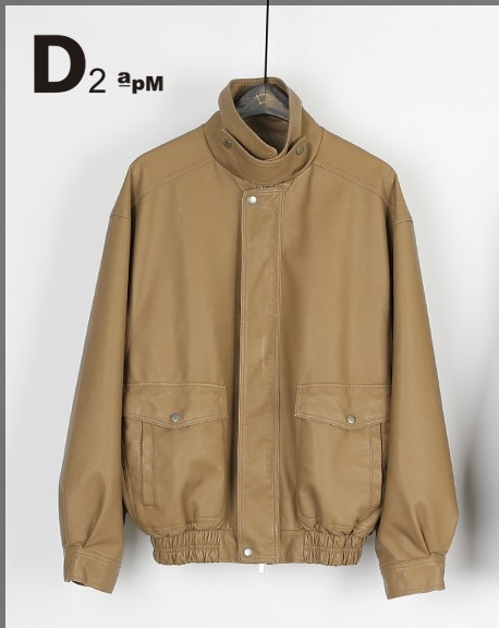 D2/A2韓國直郵東大門實拍女裝新款職業25春夏休閑夾克皮革D2/A2夾克圖色1
