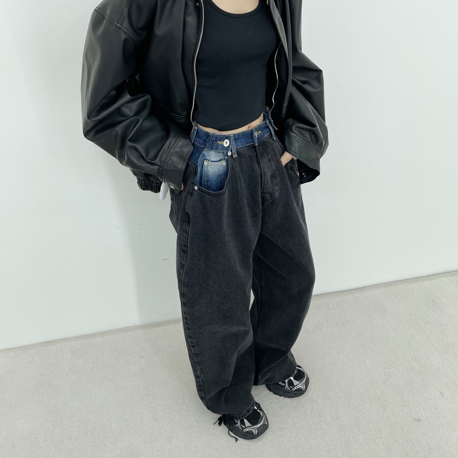D2/A2韓國直郵東大門代購女裝新款熱賣推薦時尚休閑牛仔褲D2/A2牛仔褲
