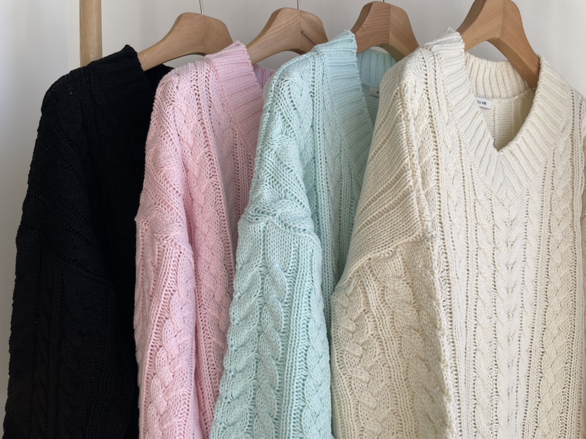 ALLVIBE東大門直郵女士新品真品25春夏熱賣職業休閑時尚毛衣ALLVIBE毛衣