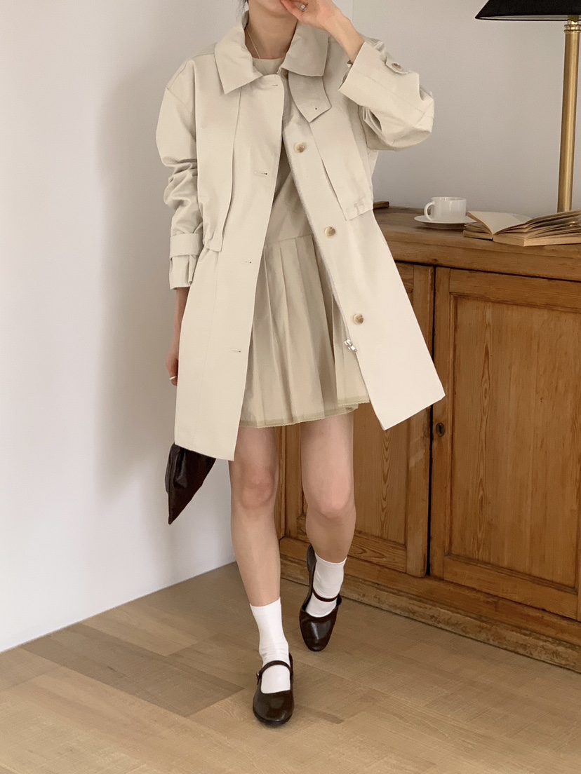 BIEN GARDER東大門代購女士新品人氣時尚25春夏中長款大衣BIEN GARDER中長款大衣