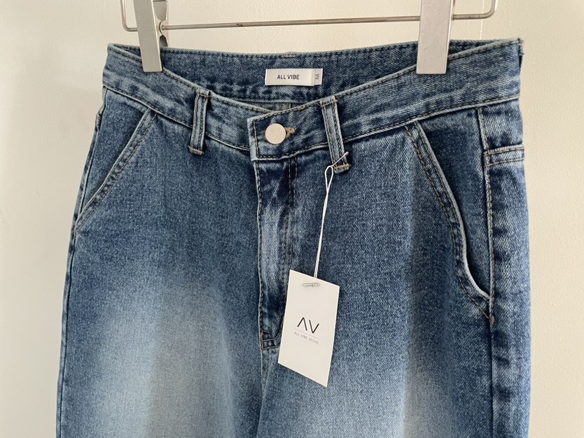 ALLVIBE東大門直郵女士新品熱賣真品職業人氣休閑時尚牛仔褲ALLVIBE牛仔褲