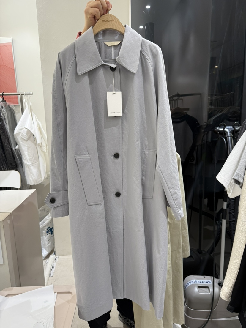 MEMO CLASSIC韓國直郵東大門代購女裝新品真品職業長款風衣MEMO CLASSIC長款風衣