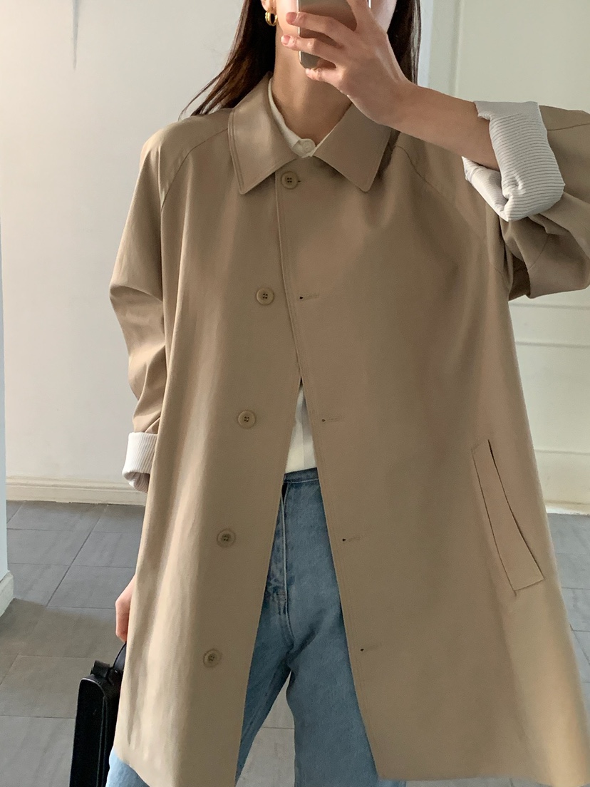 HOUSE OF/DE MERRY東大門實拍女裝新品休閑熱賣長款風衣HOUSE OF/DE MERRY長款風衣