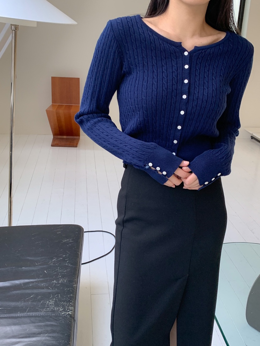 DARLUZ_MI韓國直郵女裝新品熱賣推薦25春夏時尚職業休閑針織衫DARLUZ_MI針織衫圖色1