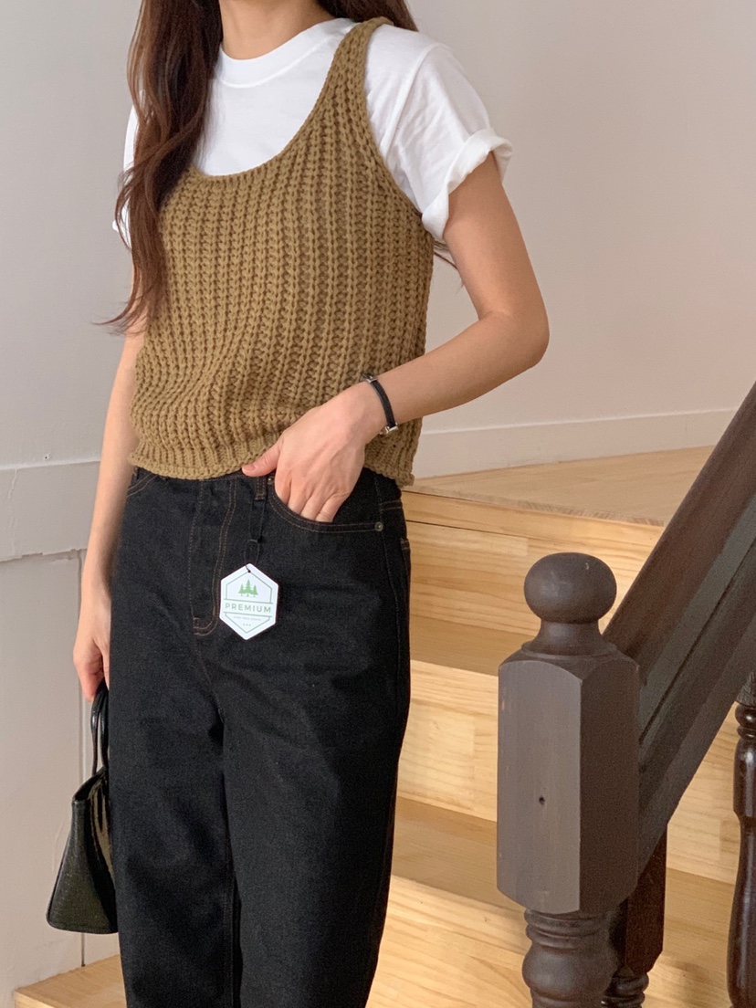 WOOD東大門直郵女裝新品休閑職業熱賣真品25春夏時尚吊帶背心WOOD吊帶/背心