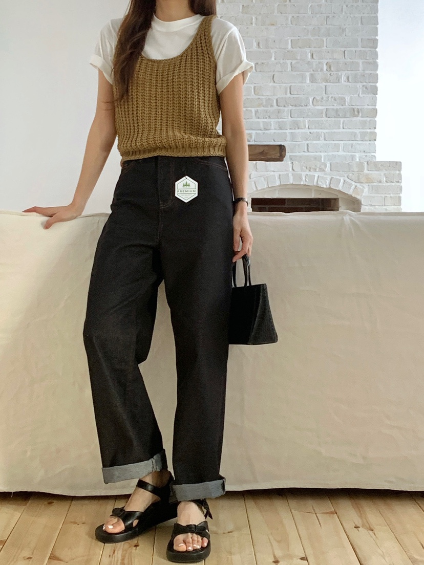 WOOD東大門直郵女裝新品休閑職業熱賣真品25春夏時尚吊帶背心WOOD吊帶/背心