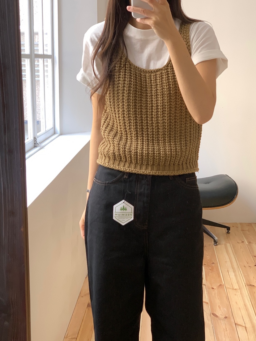 WOOD東大門直郵女裝新品休閑職業熱賣真品25春夏時尚吊帶背心WOOD吊帶/背心