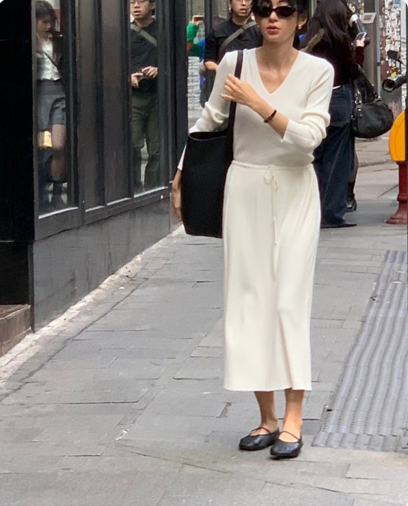 A Flan韓國代購女士新款休閑職業熱賣時尚真品25春夏人氣長裙A Flan長裙