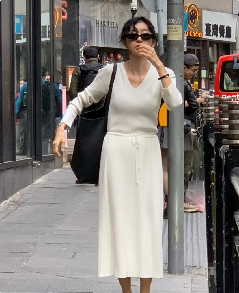 A Flan韓國代購女士新款休閑職業熱賣時尚真品25春夏人氣長裙A Flan長裙